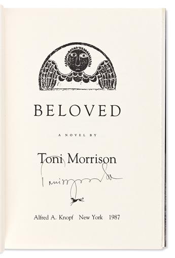 Morrison, Toni (1931-2019) Beloved, Signed First Edition.